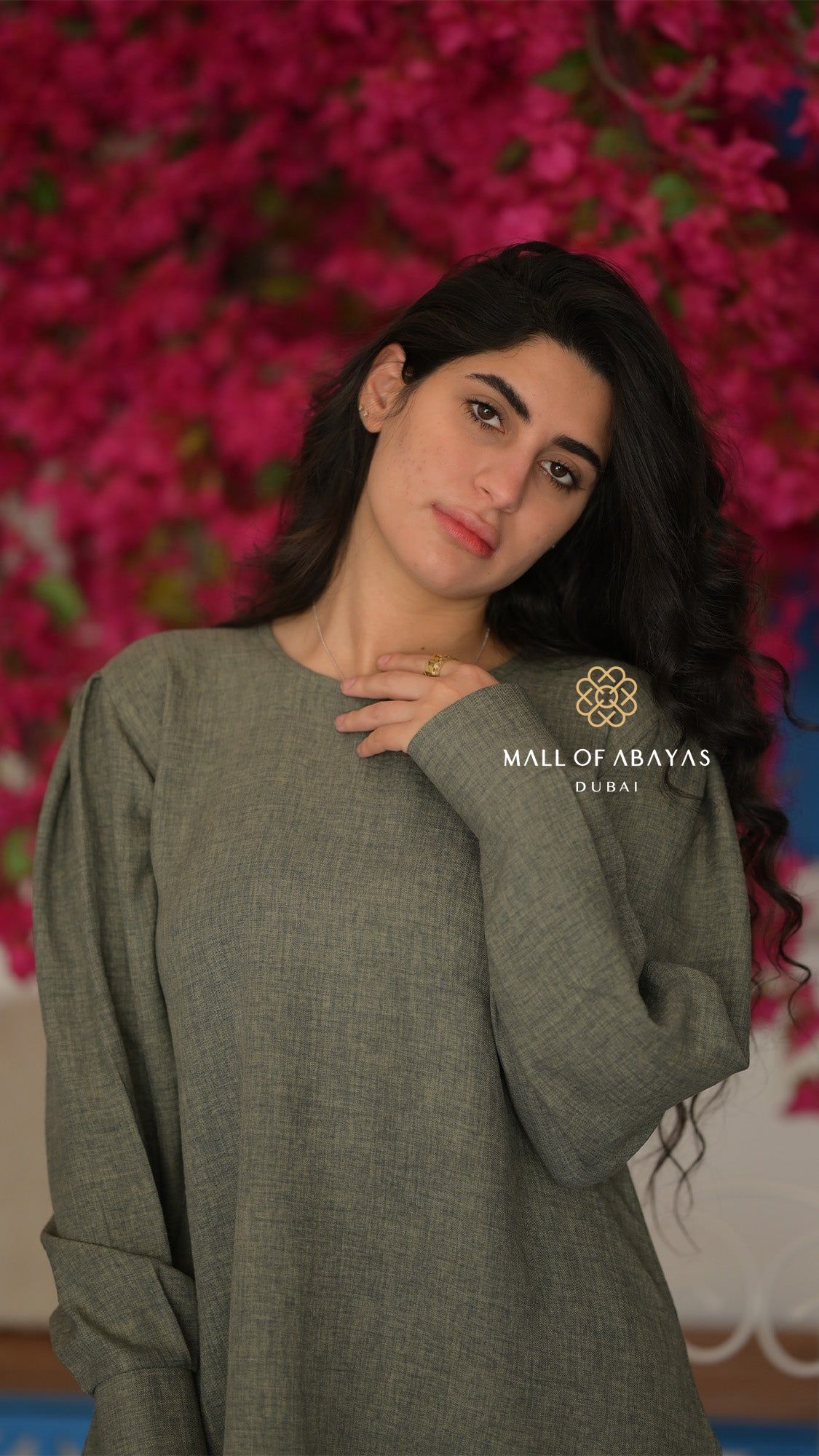 Olive Grey Comfort Co-Ord Set – Relaxed Tunic & Trousers -  092618